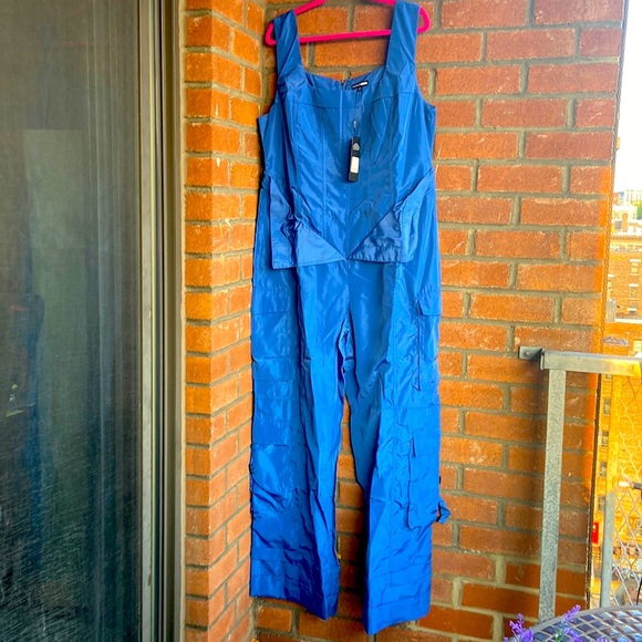 Fashion Nova Meant to be Utility Jumpsuit. Size 2X. Color: Royal Blue - Picture 1 of 1